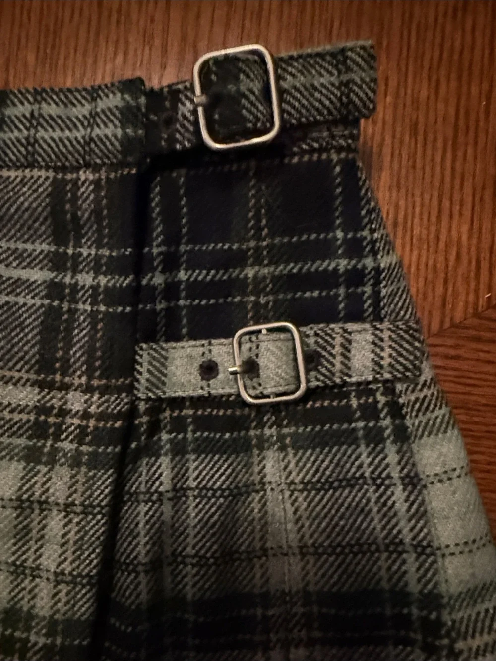 J. Crew Black and Gray Plaid Mini Skirt